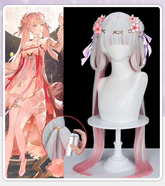 Monenjoy 鳴潮 今汐 ウィッグ こんし カツラ 90cm コスプレ道具 グラデーション - Monenjoy