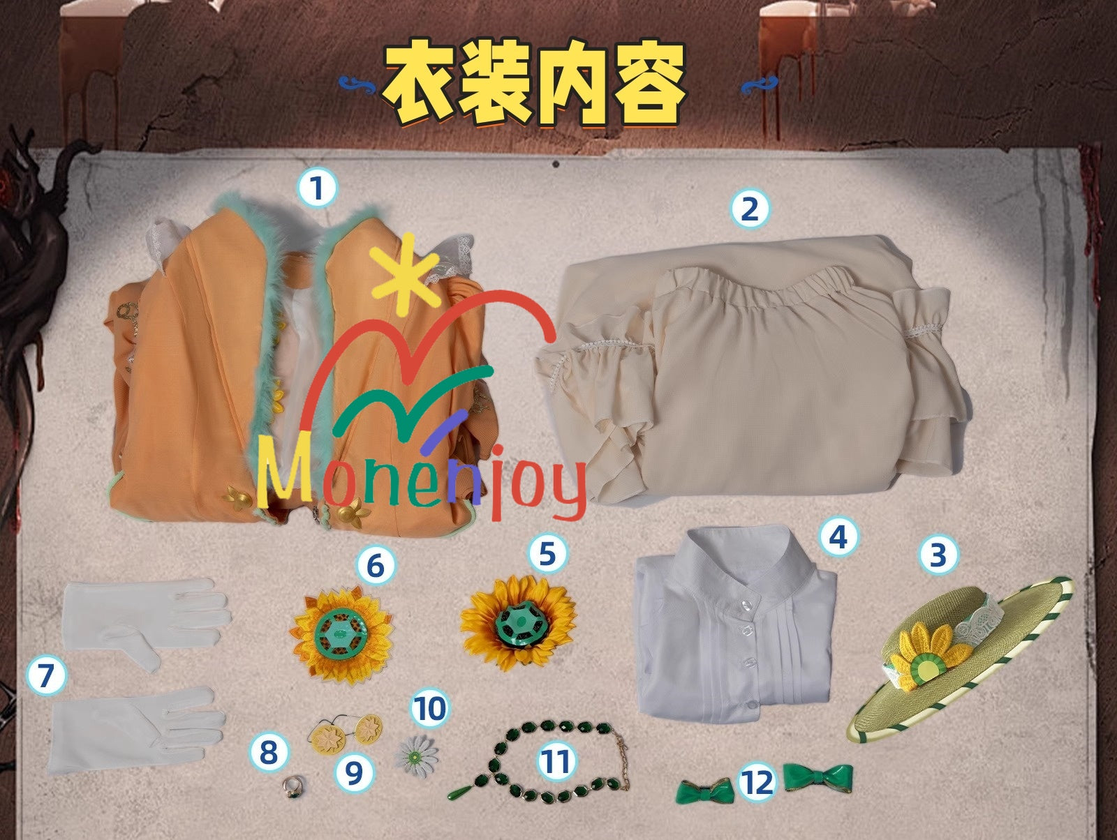 Monenjoy 第五人格× #コナン・ドイル財団 コラボ　記者衣装パックプレビュー　コスプレ衣装　ミズ・ワトソン 　コスチューム　眼鏡＋帽子付 - Monenjoy