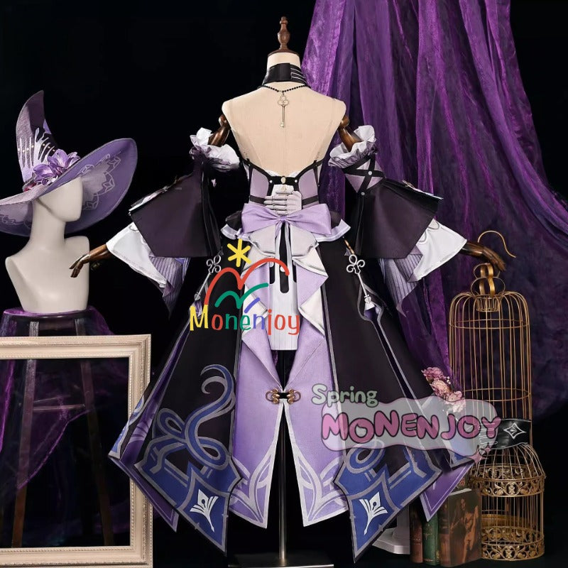 Monenjoy　崩壊スターレイル　マダムヘルタ　コスプレ衣装　洋服　ワンピース　3d樹脂製アクセサリー　コスチュームGS1204 - Monenjoy