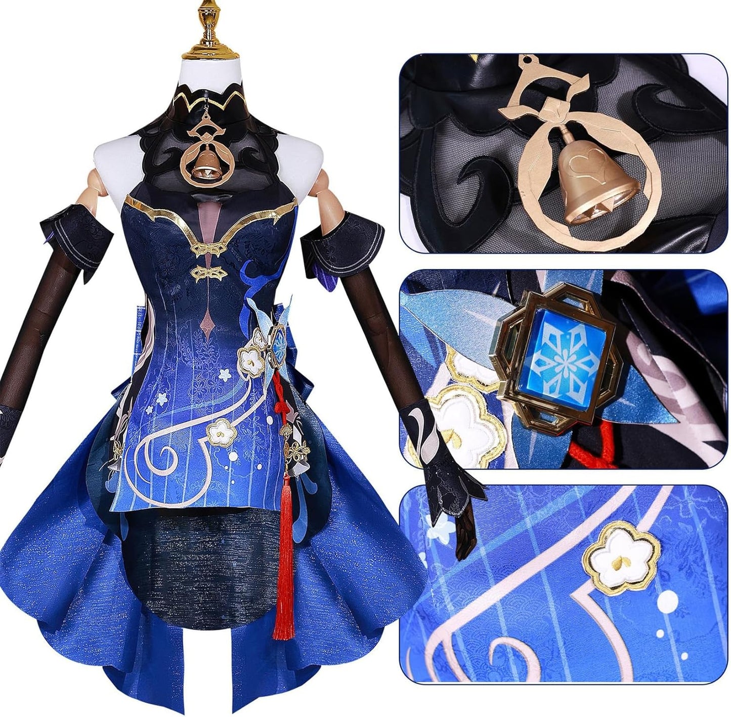 Monenjoy 原神 玄玉瑶芳 甘雨 　コスプレ衣装　礼服 ワンピース 洋服 コスチューム イベント コスプレ ハロウィン 洋風 可愛い 舞台衣装 - Monenjoy