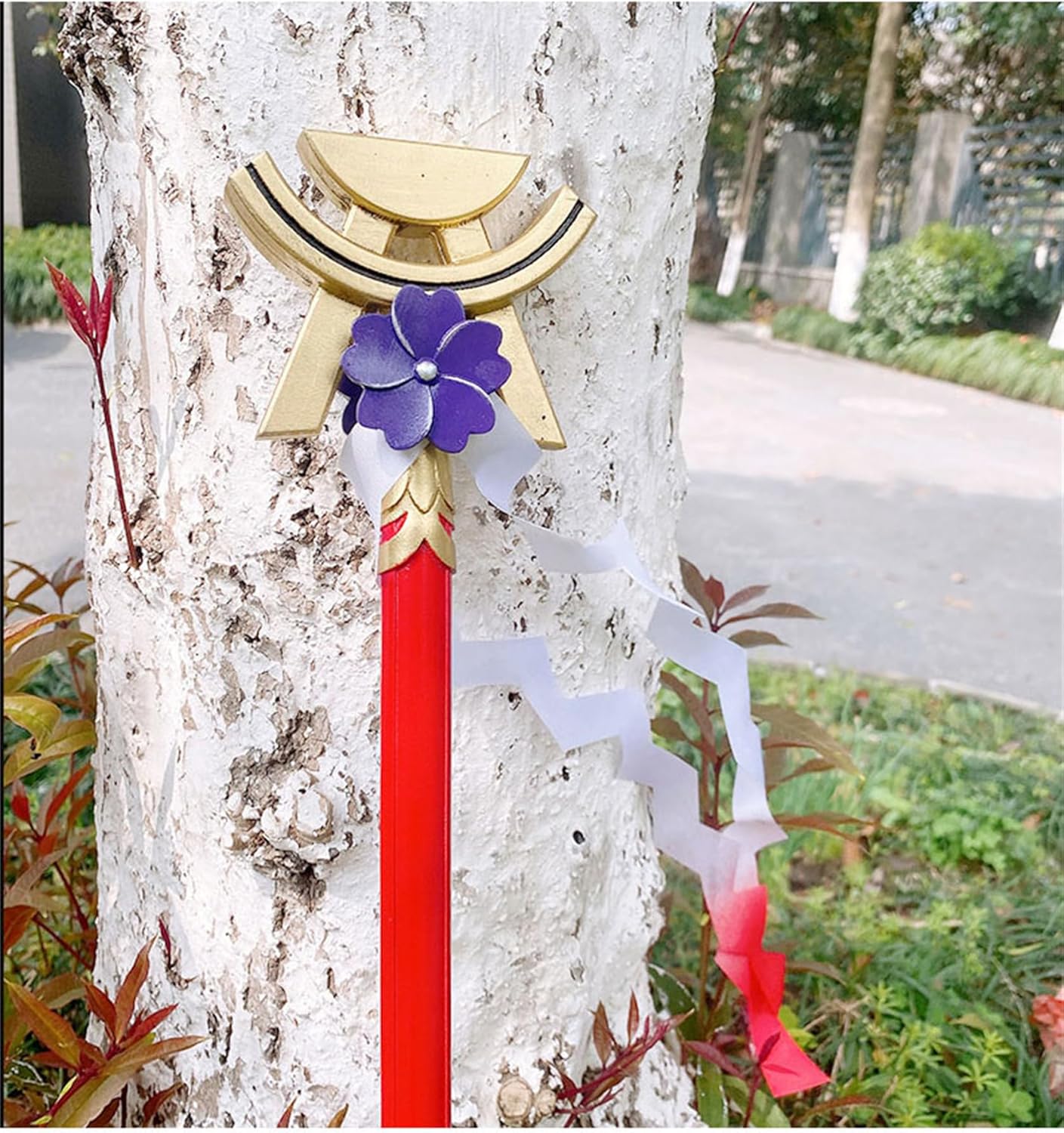 Monenjoy 原神　八重神子　コスプレ道具　 約60cm 法杖 法器 殺生櫻 PU製造 cosplay - Monenjoy