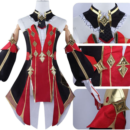 Monenjoy 原神 シュヴルーズ　コスプレ衣装　　帽子付Chevreuse　礼服 ワンピース 洋服 コスチューム イベント コスプレ ハロウィン 洋風 可愛い 舞台衣装