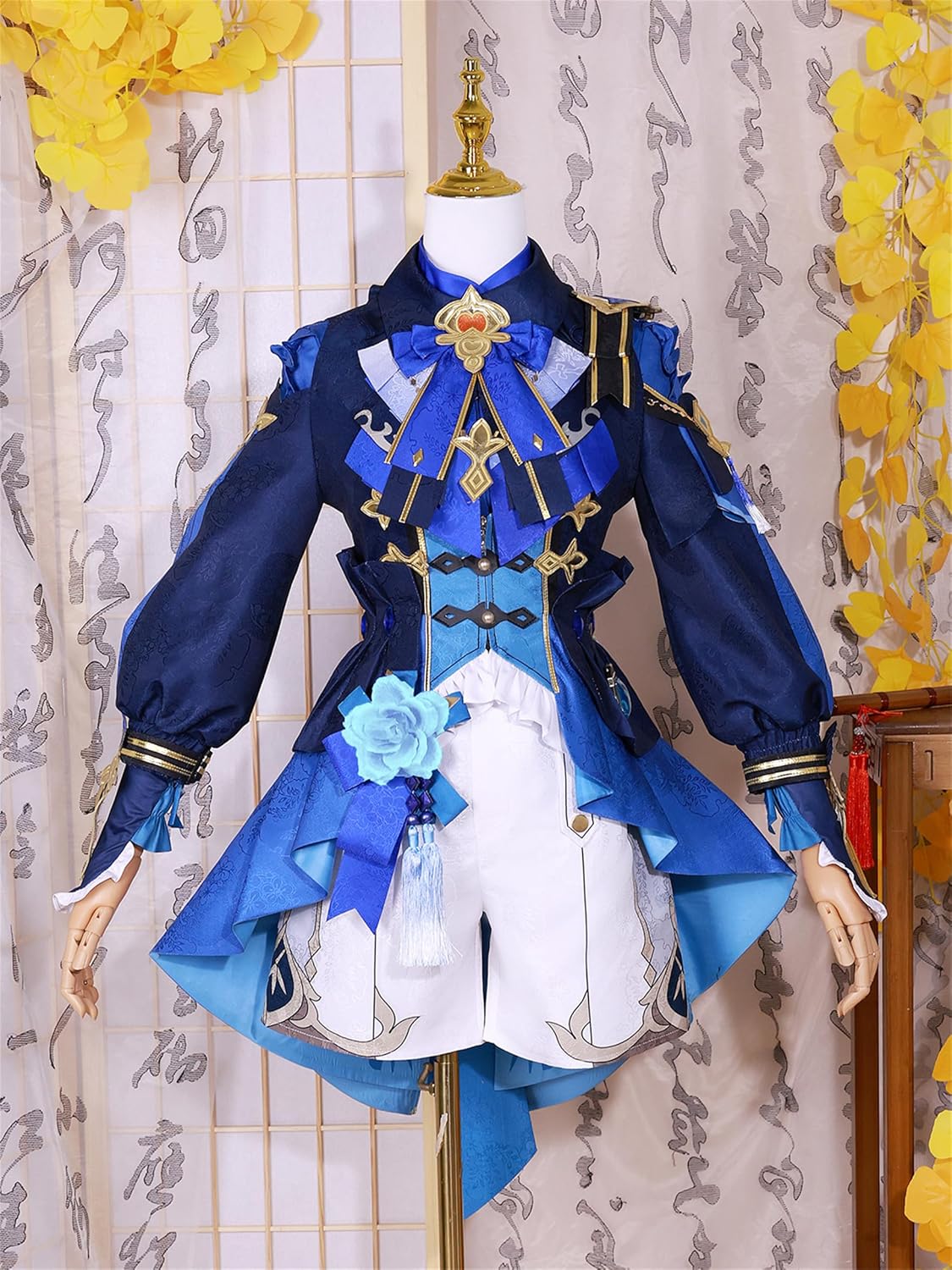 Monenjoy 原神 行秋 竹身雨化 / Bamboo Rain 礼服 コスプレ衣装　飛雲商会 ワンピース 洋服 コスチューム イベント コスプレ ハロウィン 洋風 可愛い 舞台衣装 - Monenjoy