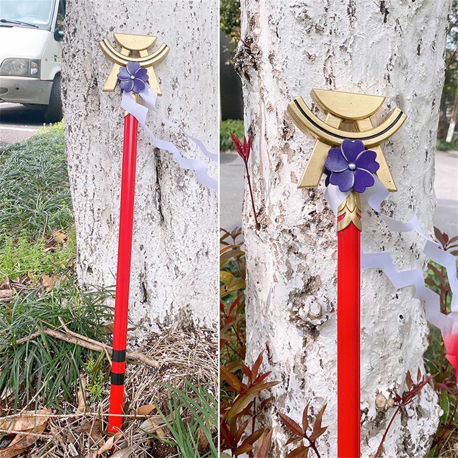 Monenjoy 原神　八重神子　コスプレ道具　 約60cm 法杖 法器 殺生櫻 PU製造 cosplay - Monenjoy