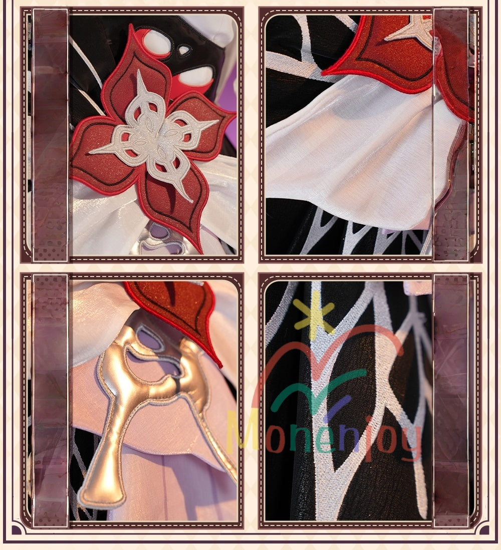 Monenjoy　崩壊スターレイル　長夜月　コスプレ衣装　記憶なのか　金属製パーツ　三月なのか　靴カバー付き　黄金裔　オロニクス　コスチュームGS1942