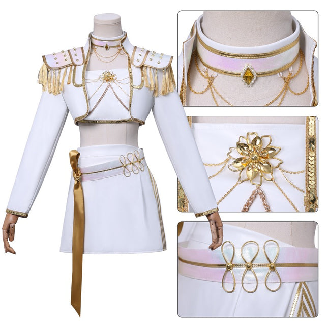 Monenjoy　KPOPガールズ! デーモン・ハンターズ　ミラ　白色　コスプレ衣装　ライブ服　舞台服　KPop Demon Hunters