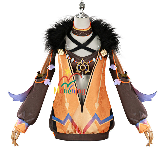 Monenjoy　原神　イアンサ　コスプレ衣装  マスク付　3d樹脂製アクセサリー　 Iansan