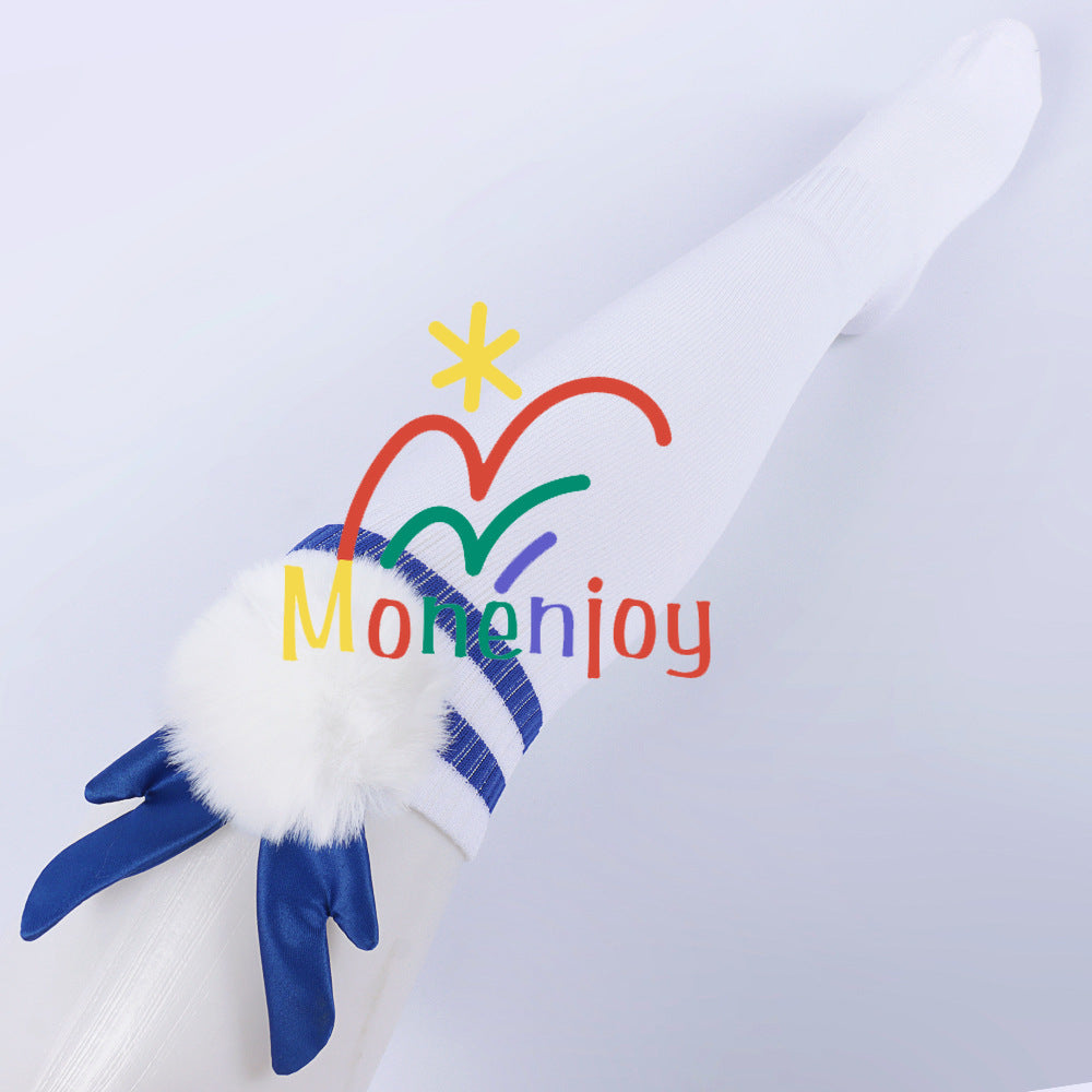 Monenjoy　原神　ラッキンコーヒー コラボ　シグウィン　メイド服　ワンピース　スカート　コスプレ道具　可愛い　尻尾付　髪飾り贈　アクセサリー - Monenjoy