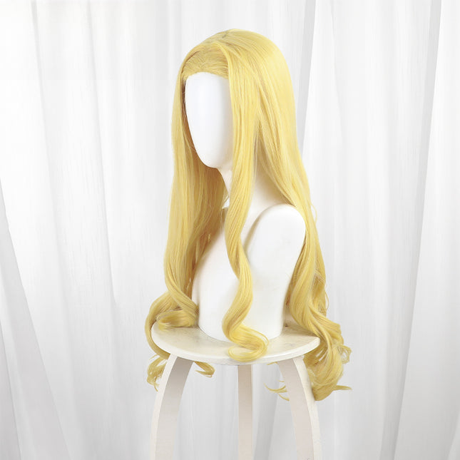 Monenjoy タコピーの原罪  雲母坂 まりな ウィッグ カツラ 黄色 コスプレ道具 自然 80cm 地雷系 かわいい