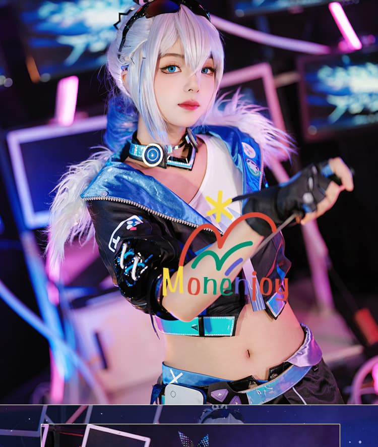Monenjoy　崩壊：スターレイル　銀狼  コスプレ衣装　凄腕のハッカー　コスチューム　眼鏡付き　イベント　ハロウィン