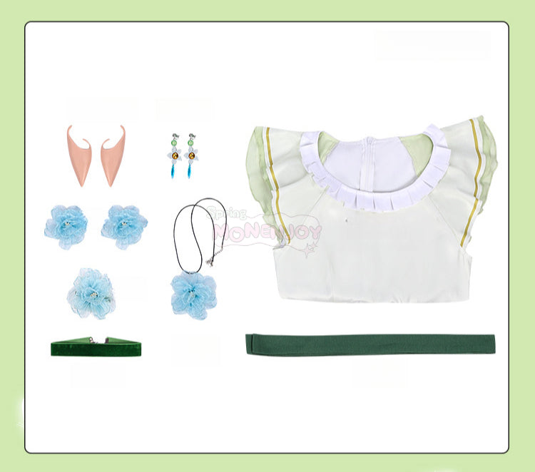 Monenjoy　中国コラボ 葬送のフリーレン×KFC　コスプレ衣装　ワンピース　コスチューム - Monenjoy