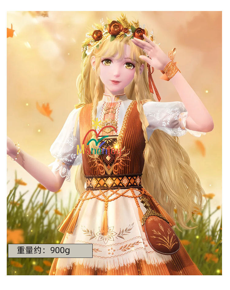 Monenjoy インフィニティニキ 望郷の風 コスプレ衣装 豊穣の賛歌 豊穣への賛辞 　髪飾り付　洋服セット　GS1308 - Monenjoy