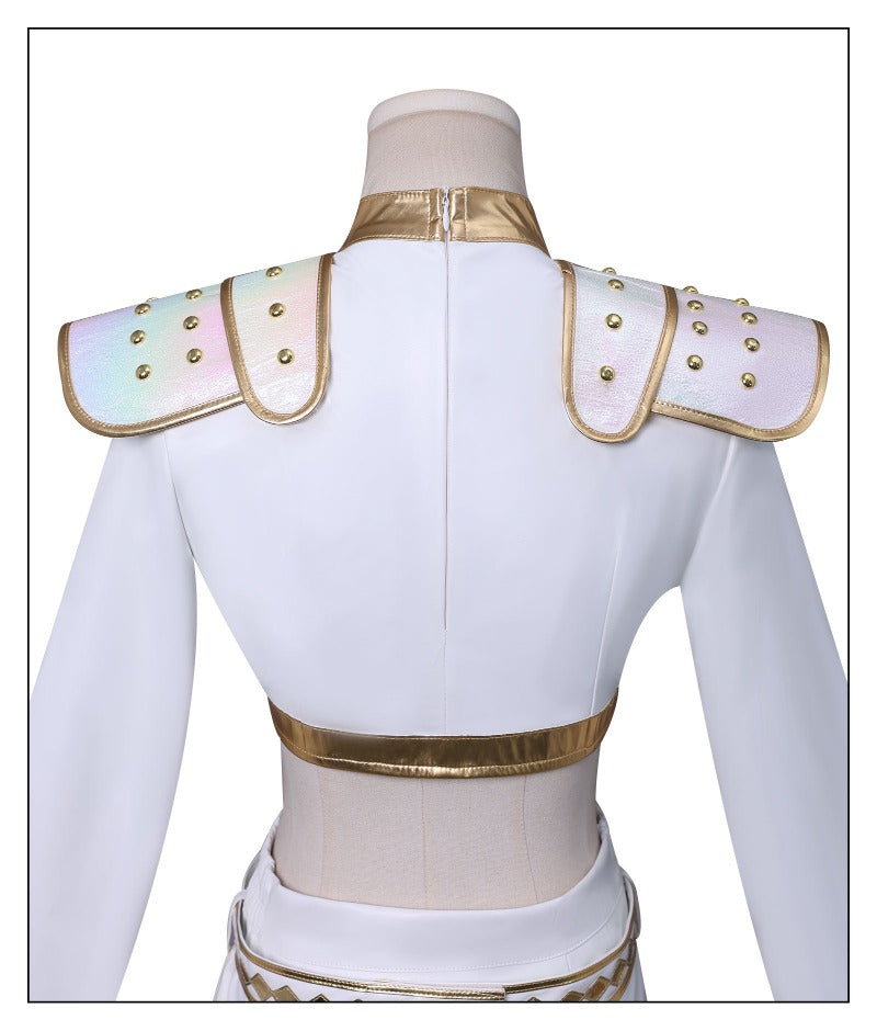 เพลิดเพลินไปกับ KPOP Girls! ชุดคอสเพลย์ Demon Hunters Zoe Mila White สำหรับการแสดงสดและการแสดงบนเวที 