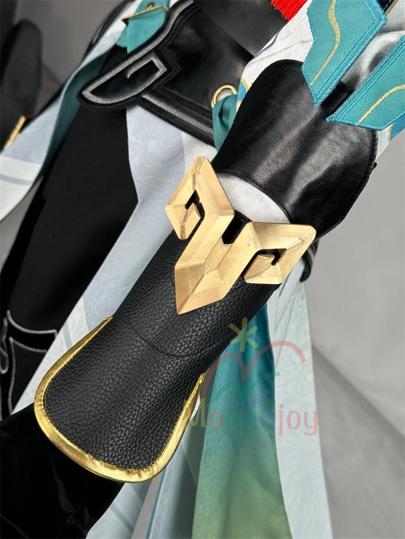 Monenjoy　崩壊スターレイル　丹恒騰荒　コスプレ　黄龍　黄金裔　Dan Heng・Permansor Terrae　コスチューム　3d樹脂製手甲付　1.8ｍ尻尾追加　ウィッグ＋シューズ追加　ハロウィン　ジャカード生地　  伏竜