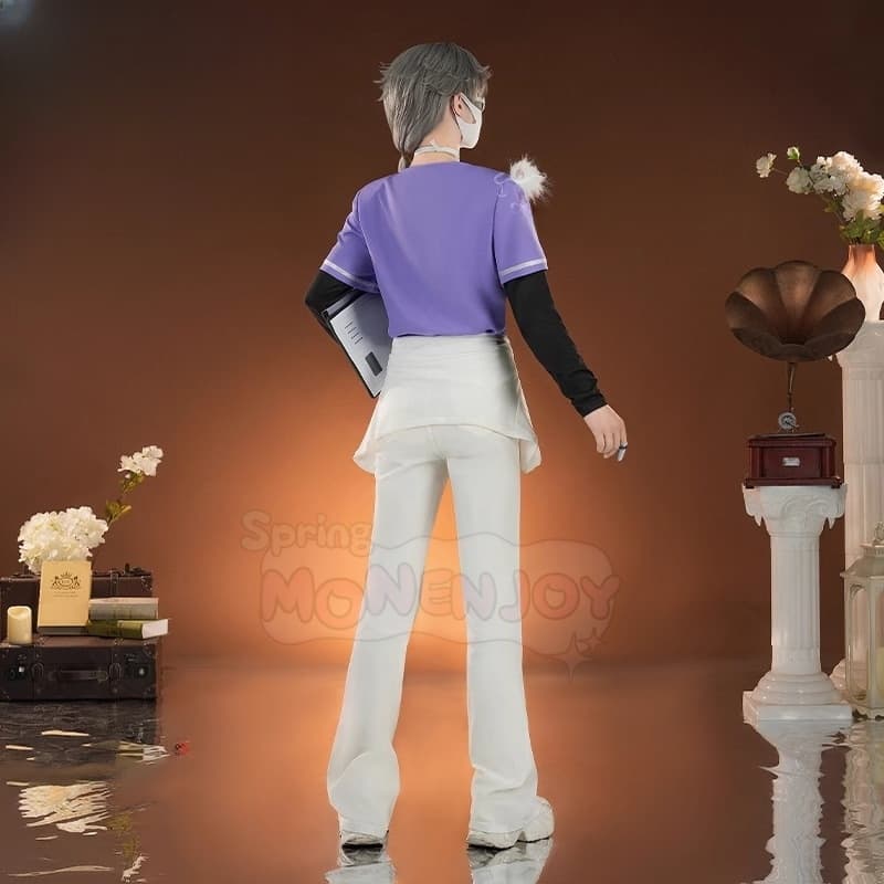 Monenjoy IdentityV 納棺師-BLK.AESOP コスプレ衣装 完全セット 高精度プリント+金属アクセサリー6点付属 通気性良し