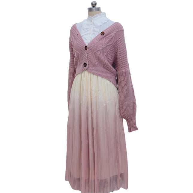 Monenjoy 薫る花は凛と咲く 和栗 薫子 コスプレ衣装 日常服 ニットセット セーター  コスチューム 学園祭