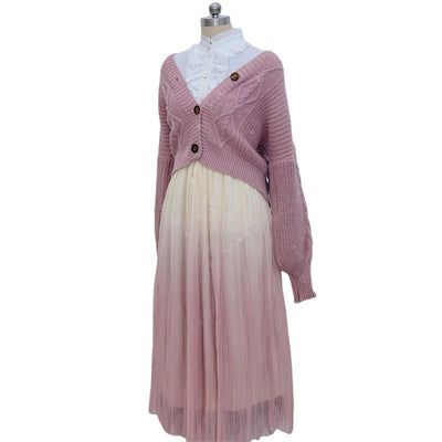 Monenjoy　薫る花は凛と咲く　和栗 薫子　コスプレ衣装　日常服　ニットセット セーター 　コスチューム　学園祭