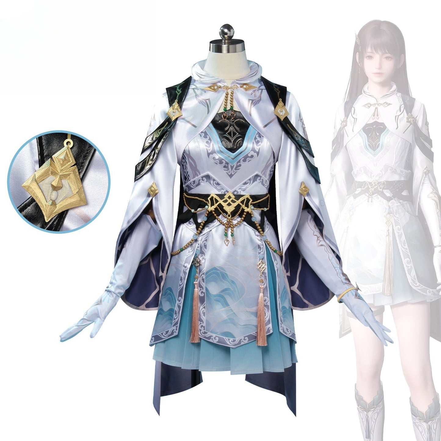 Monenjoy　恋と深空　流雲の風　コスプレ衣装　レイ・九黎の司命日常　戦闘セット　イベント　GS1301 - Monenjoy