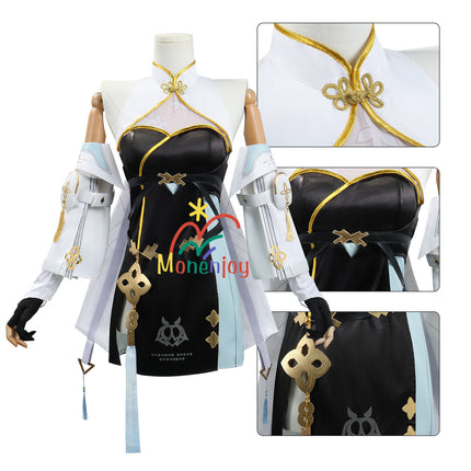 Monenjoy 鳴潮 白芷　コスプレ　びゃくし　コスチューム　ワンピース　かわいい　髪飾り＋イヤリング付 - Monenjoy