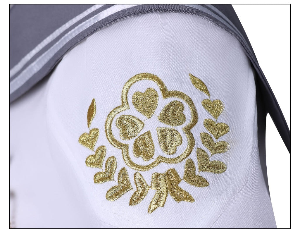 Monenjoy 崩壊スターレイル　ホタル　JK服　刺繡ロゴ　セーラー服　夏　春の贈り物　スターレイル　コスチューム　コスプレ衣装