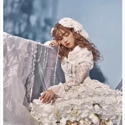 Monenjoy　ロリータ　ペチコート　花　クリノリン　バッスル　ティアードペチコート　ふわもこアンダー　ふんわり　コスプレ道具　地雷系　GS1220 - Monenjoy