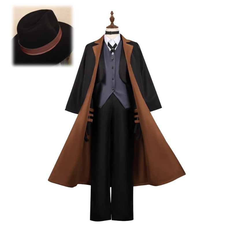 Monenjoy　納品　文豪ストレイドッグス 中原中也 コスプレ衣装　なかはら ちゅうや　イベント　帽子付GS1304 - Monenjoy
