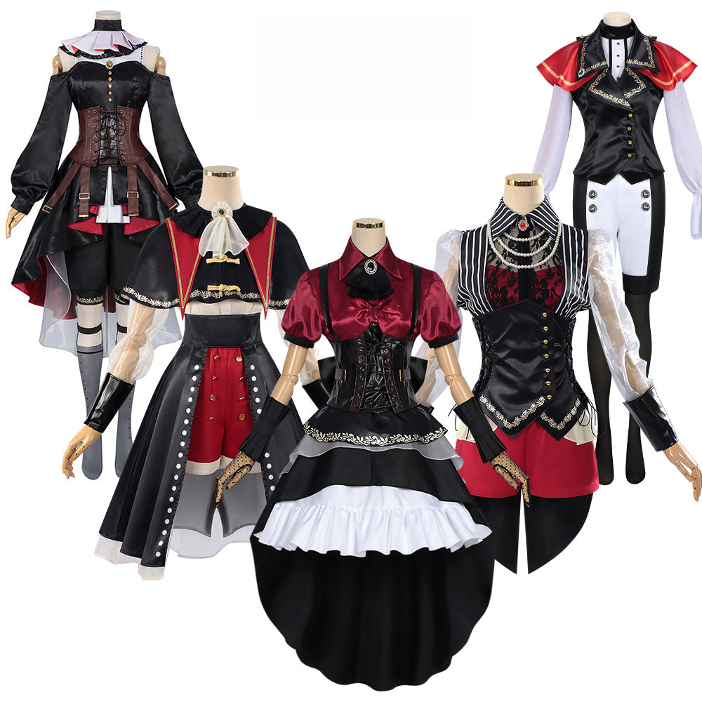 Monenjoy バンドリ！アヴェムジカ TVアニメ ムジカ　　若葉 睦　三角 初華　八幡 海鈴　祐天寺 にゃむ　豊川 祥子　イヤリング贈り　舞台服　コスチューム　洋服　イベント　仮装　ロリータ　可愛い　 - Monenjoy