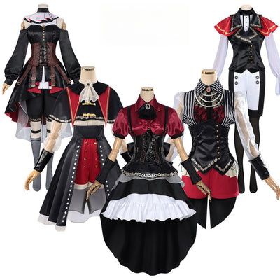 Monenjoy バンドリ！アヴェムジカ TVアニメ ムジカ　　若葉 睦　三角 初華　八幡 海鈴　祐天寺 にゃむ　豊川 祥子　イヤリング贈り　舞台服　コスチューム　洋服　イベント　仮装　ロリータ　可愛い　 - Monenjoy