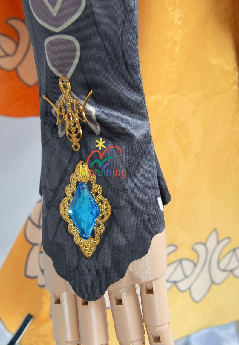 原神ナヴィア コスプレ衣装　立体3d樹脂装飾＋帽子付属　高弾性マットレザー採用｜MONENJOY   - Monenjoy