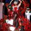 Monenjoy　鳴潮 フローヴァ コスプレ衣装　イベント　赤色　ワンピース 　3d樹脂製パーツ　ジャカード生地　ウィッグ　サンダル追加　コスチュームGS1927