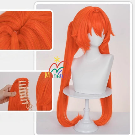 Monenjoy Zenless Zone Zero Orpheus Will-o'-the-Wisp Orange Wig Zenless Zone Zero Cosplay Props Accessories