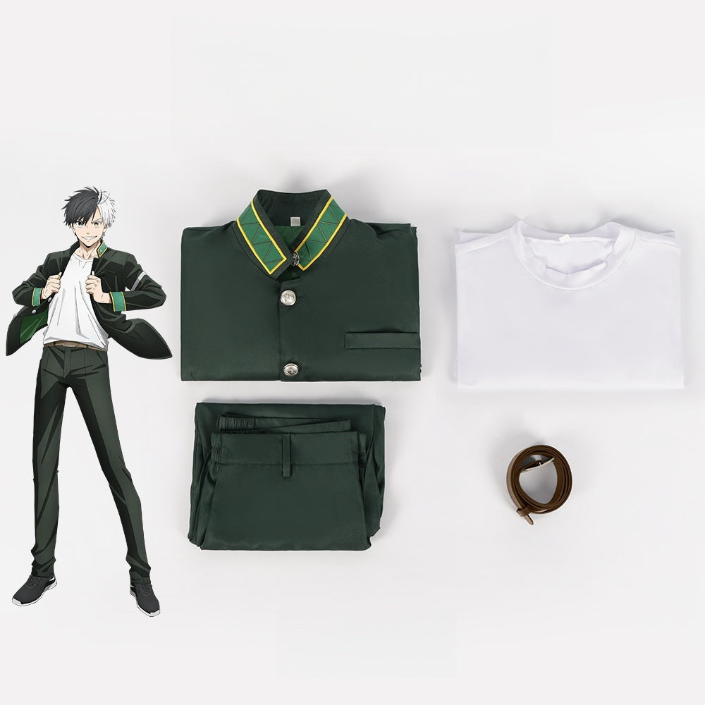 Monenjoy　WIND BREAKER　cosplay　ウィンドブレイカー　 風鈴高校 桜 遥　梅宮 一　蘇枋 隼飛　コスプレ衣装　飾り付　防風鈴 制服　緑色　コスチューム　イベント　舞台服