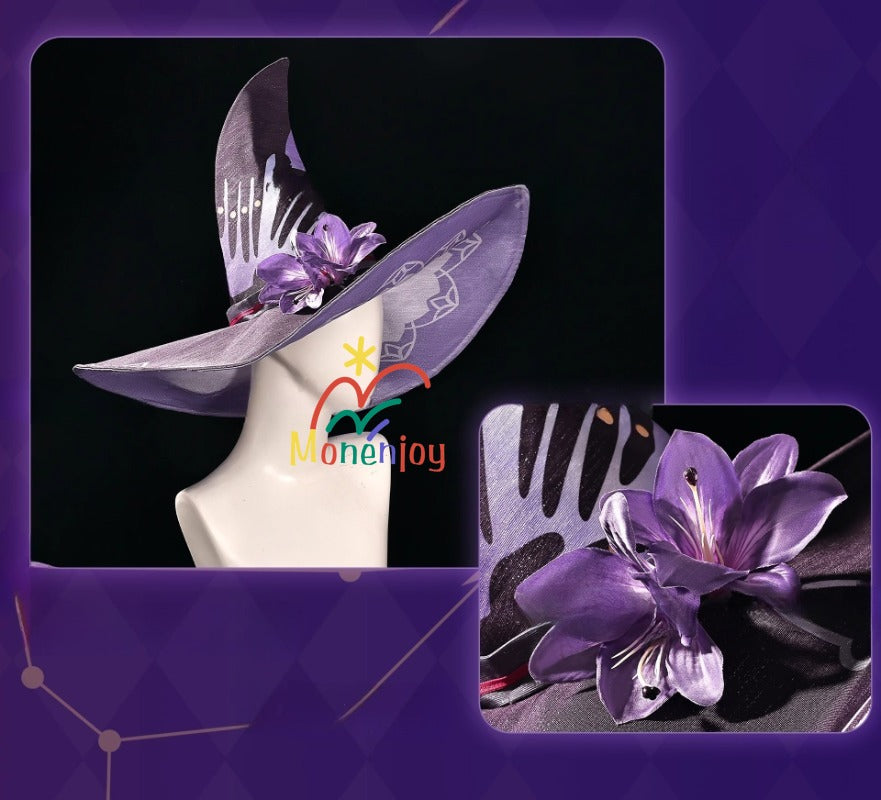 Monenjoy　崩壊スターレイル　マダムヘルタ　コスプレ衣装　洋服　ワンピース　3d樹脂製アクセサリー　コスチュームGS1204 - Monenjoy