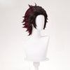 Monenjoy 鬼滅の刃 竈門 炭治郎　ウィッグ　かまど たんじろう　カツラ　きめつのやいば　コスプレ道具　和風の剣戟奇譚　つけ毛 - Monenjoy