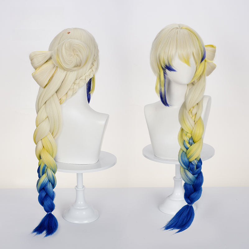 Monenjoy アークナイツ 黍 シュウ ウィッグ　カツラ　70cm　グラデーションウィッグ コスプレ道具　イベント　 - Monenjoy