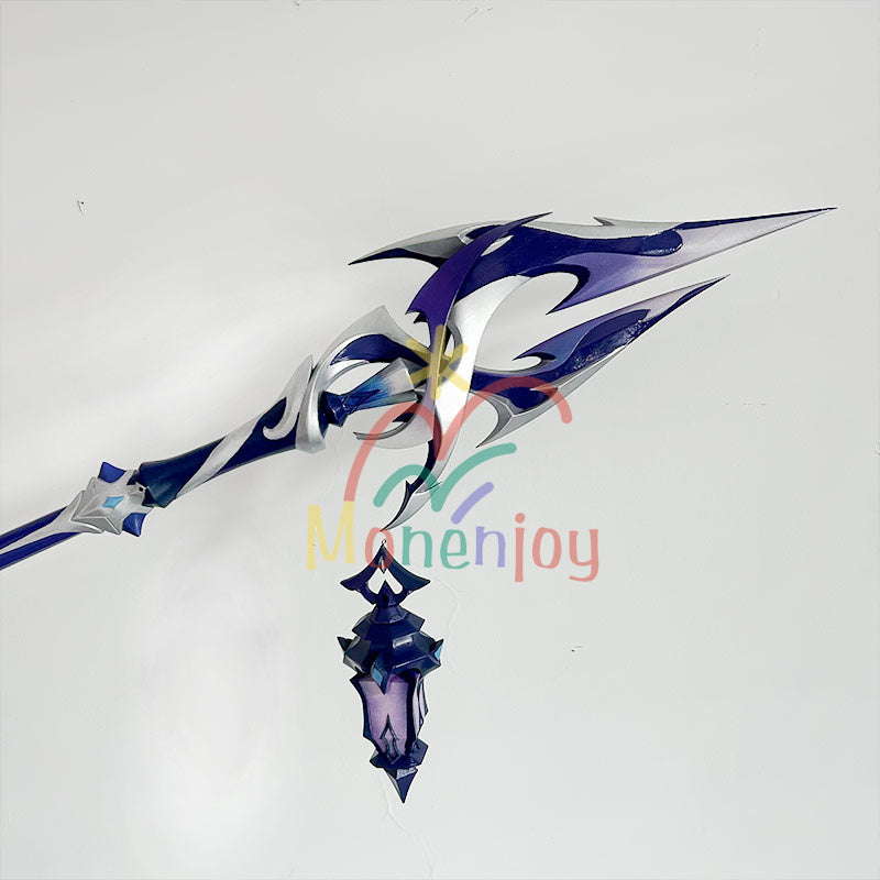 Monenjoy 原神 フリンズ / Flins  血染めの荒れ地  闇影と灯り 長槍 コスプレ道具　200cm　武器モデル　PU製ナド・クライの「ライトキーパー   Bloodsoaked Ruins  Luna I