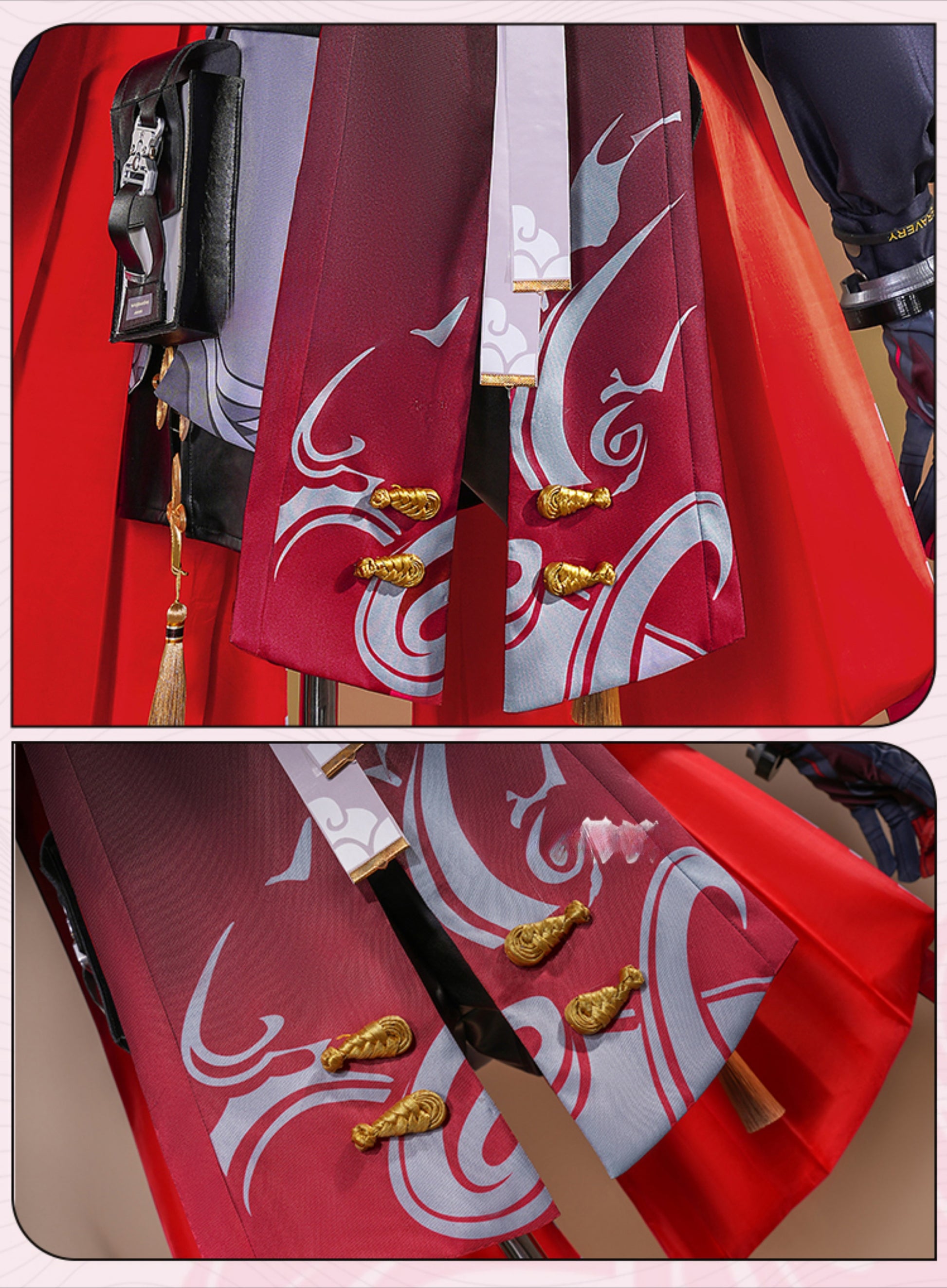 Monenjoy　鳴潮　コスプレ　丹瑾 たんきん　コスチューム　可愛い　イヤリング＋腿鞄付　ワンピース　ハロウィン　実物化　イベント - Monenjoy