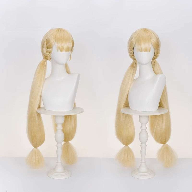 Monenjoy ゼンレゼンレスゾーンゼロ　アリス　 コスプレウィッグ　90㎝　ゼンゼロ　怪啖屋　黄色　アリス・タイムフィールド　ウィッグ