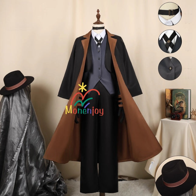 Monenjoy　納品　文豪ストレイドッグス 中原中也 コスプレ衣装　なかはら ちゅうや　イベント　帽子付GS1304 - Monenjoy