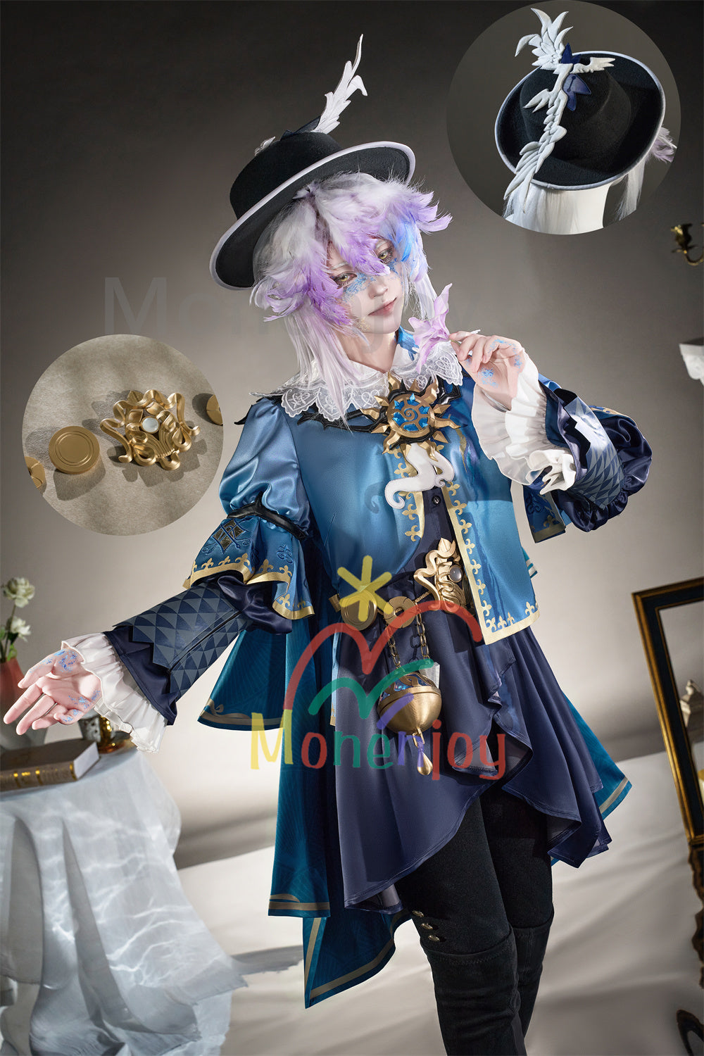 Monenjoy　第五人格　画家 　藍色の暗面　コスプレ衣装　イベント　仮装　アイデンティティ5　コスチューム　IdentityV　仮装 Monenjoy