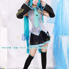 Monenjoy 初音ミク コスプレ衣装 グレー miku 公式コスチューム  ウィッグ付き 髪飾り ヘッドホン 合皮 レザー タトゥーシール 大人 歌姫 舞台服 コスチュームセット 可愛い おしゃれ