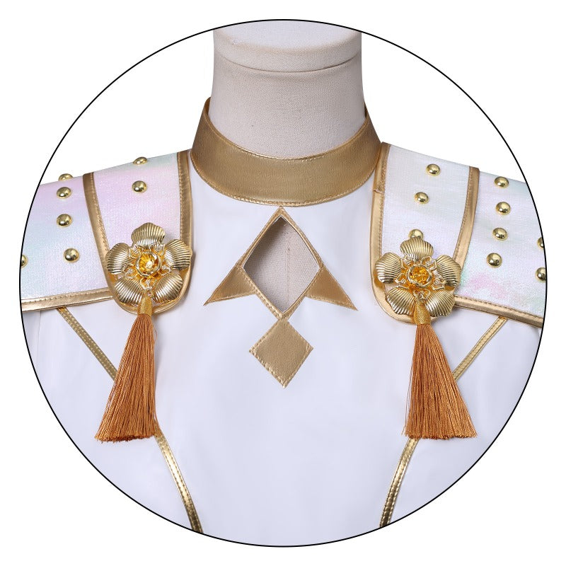 เพลิดเพลินไปกับ KPOP Girls! ชุดคอสเพลย์ Demon Hunters Zoe Mila White สำหรับการแสดงสดและการแสดงบนเวที 