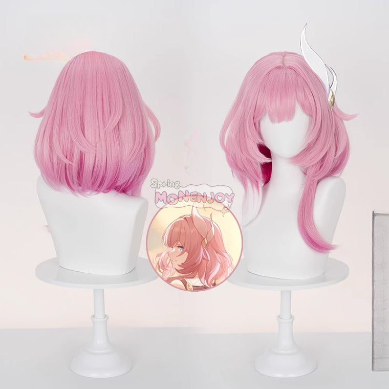 Monenjoy　崩壊スターレイル キュレネ　ウィッグ　ピンク色　カツラ　40cm　 Cyrene オンパロス　コスプレ道具GS1408 - Monenjoy