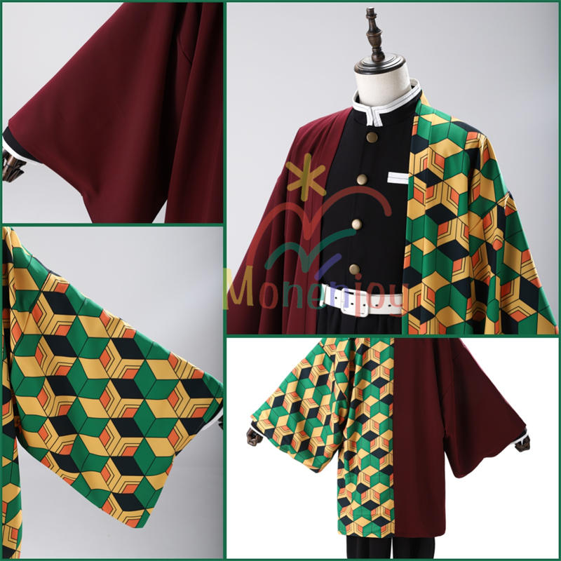 Monenjoy　鬼滅の刃 　冨岡 義勇　コスプレ衣装　とみおか ぎゆう　コスチューム　水柱   鬼殺隊 隊服   羽織  ハロウィン　クリスマス