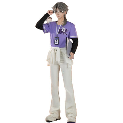 Monenjoy IdentityV 納棺師-BLK.AESOP コスプレ衣装 完全セット 高精度プリント+金属アクセサリー6点付属 通気性良し