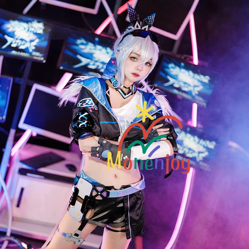 Monenjoy　崩壊：スターレイル　銀狼  コスプレ衣装　凄腕のハッカー　コスチューム　眼鏡付き　イベント　ハロウィン