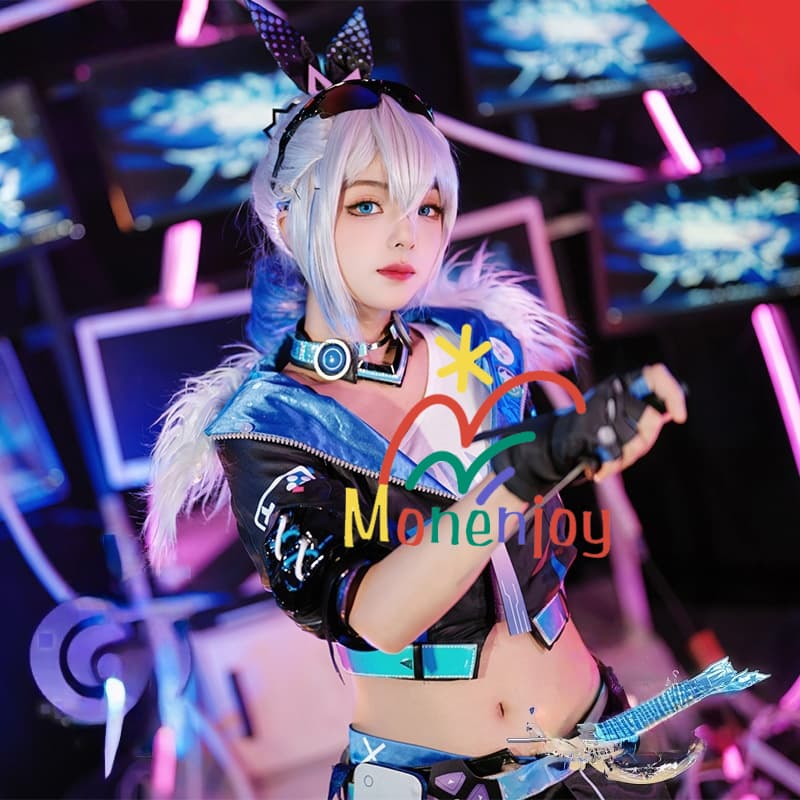 Monenjoy　崩壊：スターレイル　銀狼  コスプレ衣装　凄腕のハッカー　コスチューム　眼鏡付き　イベント　ハロウィン