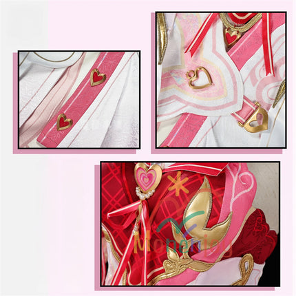 Monenjoy　崩壊3rd 妖精エリ  エリシア コスプレ　ピンク色　コスチューム　ハロウィン　コスプレ衣装