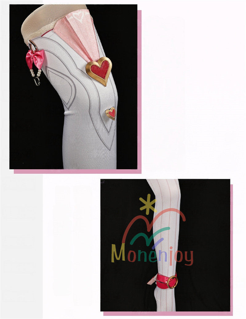 Monenjoy　崩壊3rd 妖精エリ  エリシア コスプレ　ピンク色　コスチューム　ハロウィン　コスプレ衣装