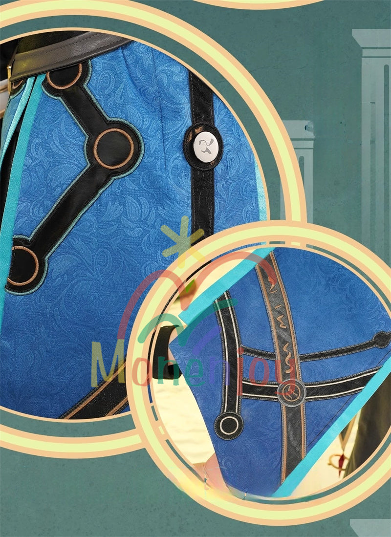 Monenjoy　崩壊スターレイル　アナイクス　コスプレ　Anaxa　豪華　アナクサゴラス　コスプレ衣装　金属製腰飾り　刺繍花紋　イベント　コスチューム　仮装　 - Monenjoy